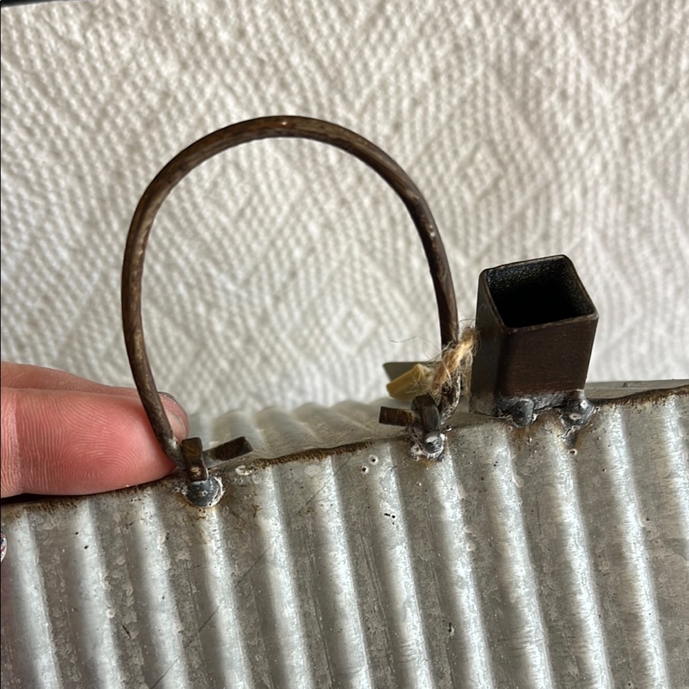 White Metal House Lantern - Picture 8 of 10